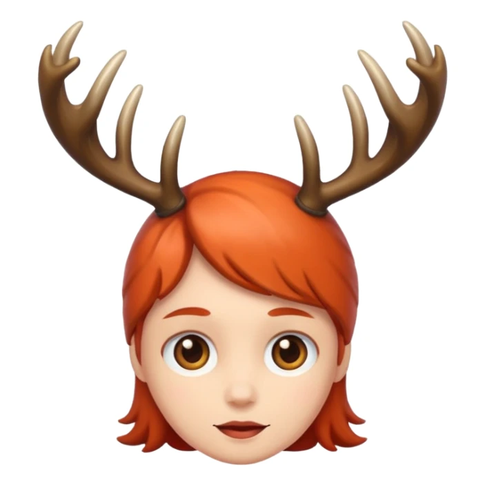 people with antlers sticker