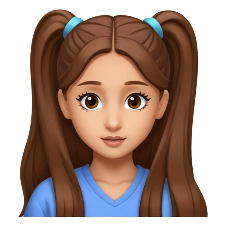 ariana grande with long hair with high ponytail sticker