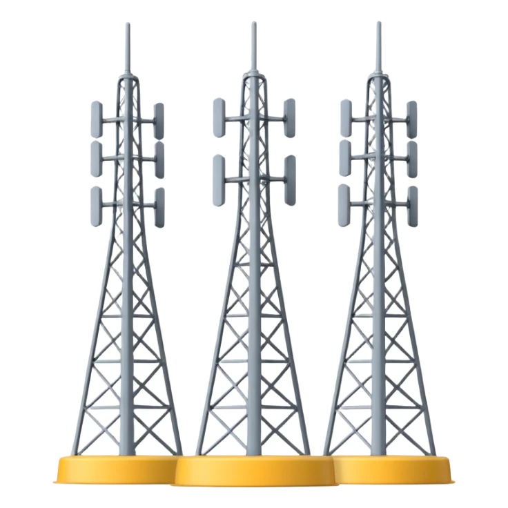 3 TORRES DE ANTENA DE ESTAÇÃO RÁDIO BASE sticker