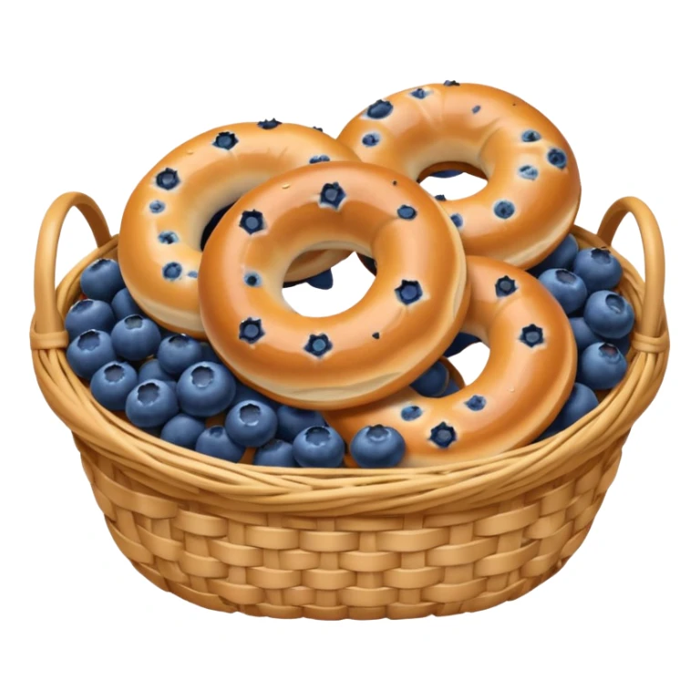Basket of blueberry bagels  sticker