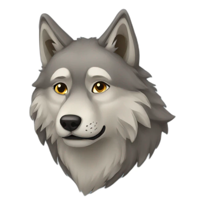 Bearded wolf sticker