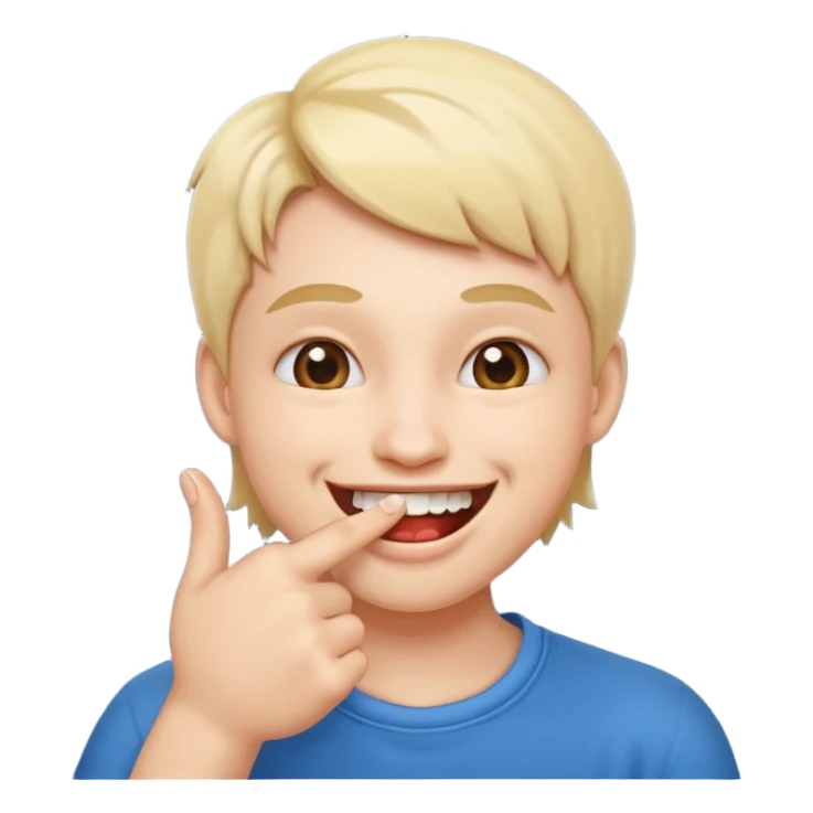 Smiley qui se mord le doigt sticker