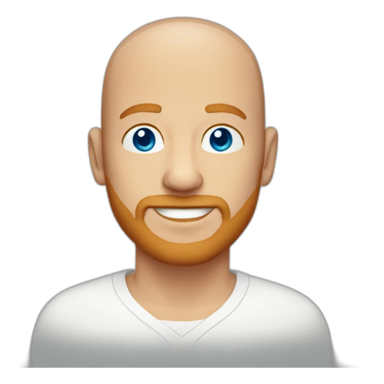bald guy, ginger goatee, blue eyes, 50-years-old sticker