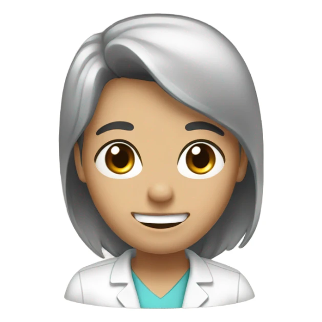 Tan dentist with black hair and black eyes sticker