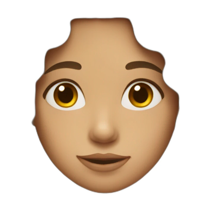 A girl with long curly brown hair sticker