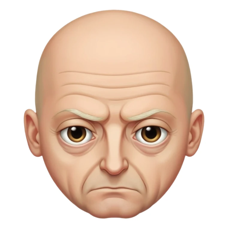 Steven Miller, Trump advisor, bald, very grim expression, pronounced sagging eyelids drooping on the outer sides sticker