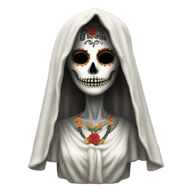 The statue of Santa Muerta, Goddess of Death.  sticker