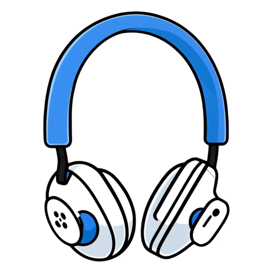 blue airpods max headphones sticker