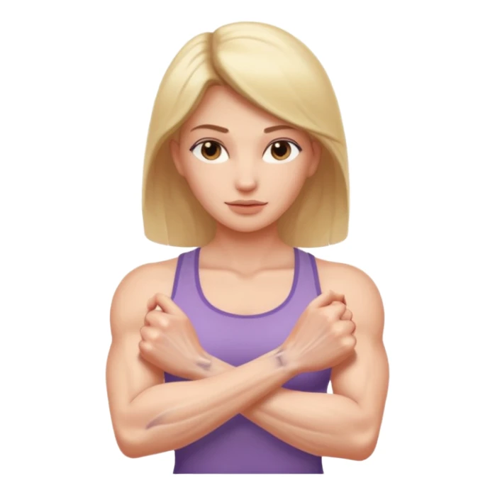 Female arm with muscle and manicured hands  sticker