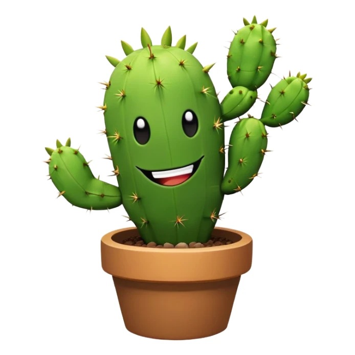 Spike character from Brawl Stars, a cactus with a smiley face sticker