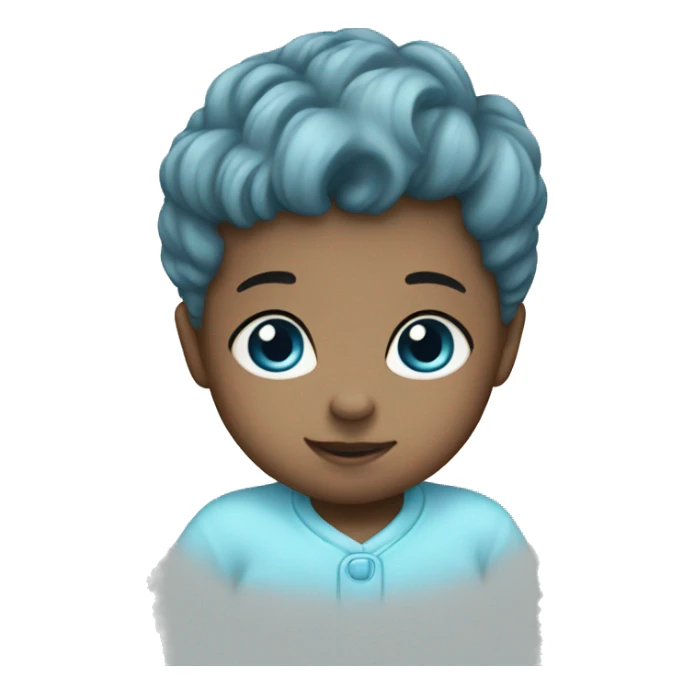 baby blue heart sticker