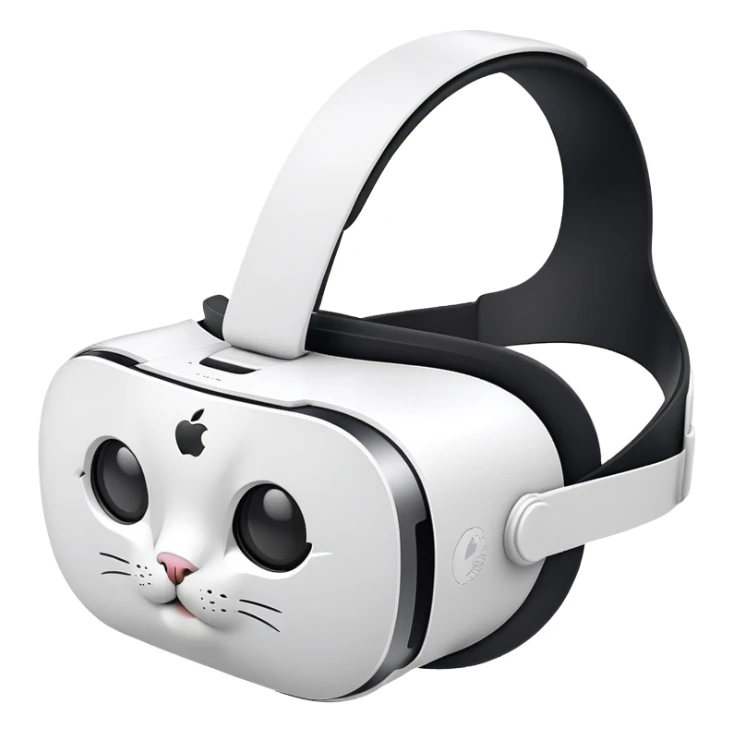 Apple Vision Pro 999 VR headset with cat logo on it  sticker