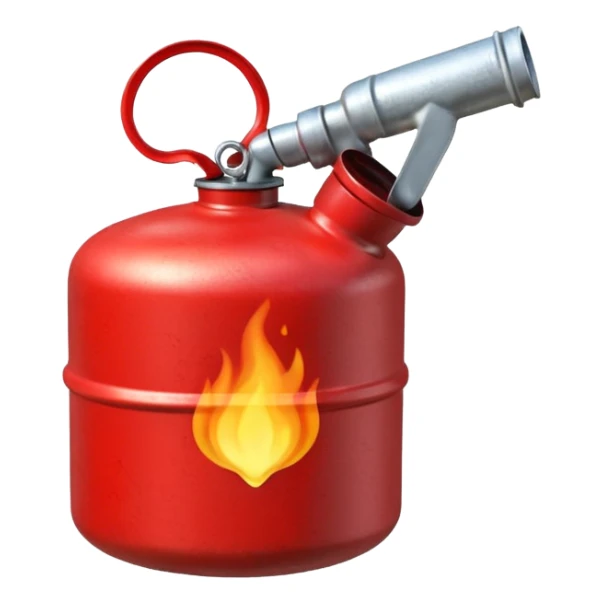 red american gas canister pouring sticker