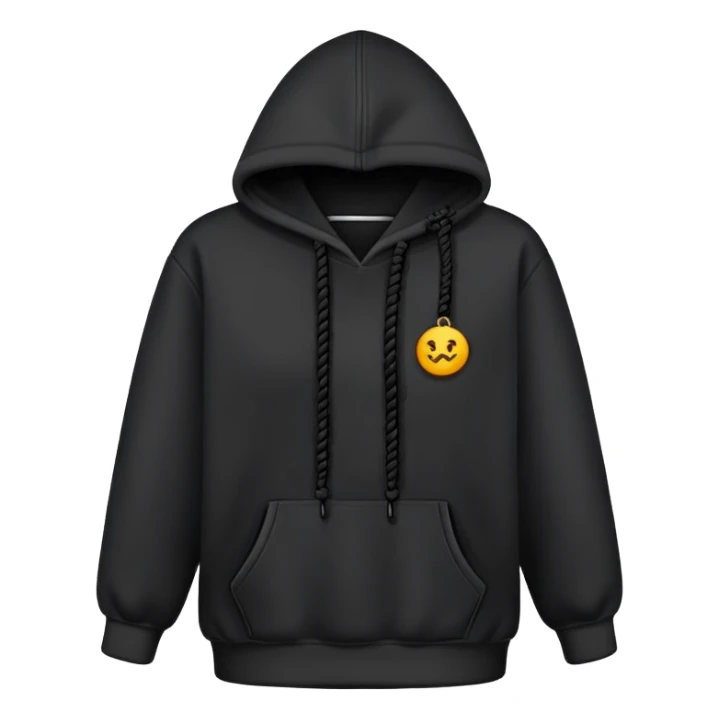 Just Black hoodie, with black ropes  sticker
