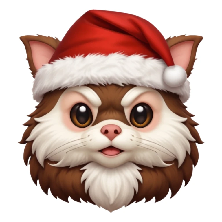 mogwai from the movie gremlins with a santa hat sticker