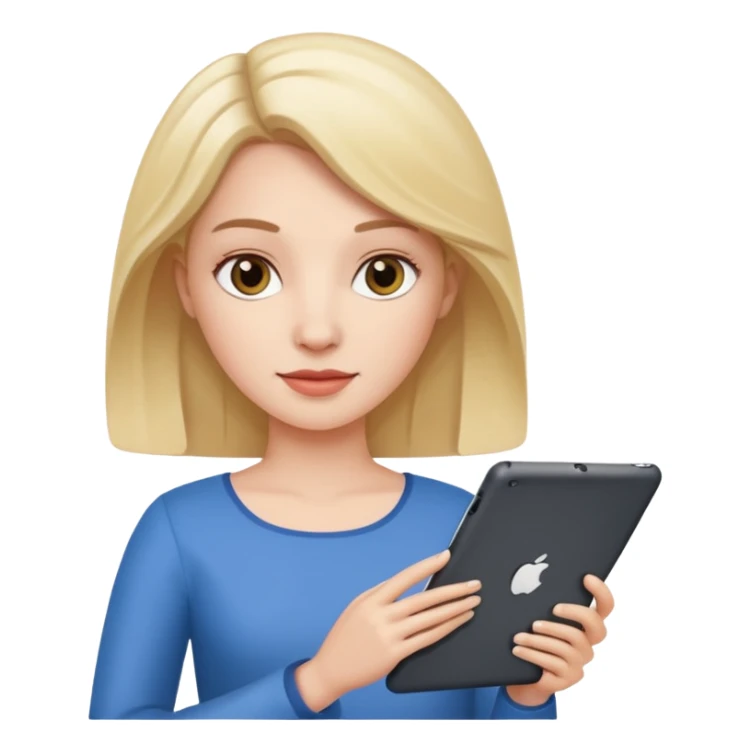 No she is white and she hold a ipad sticker