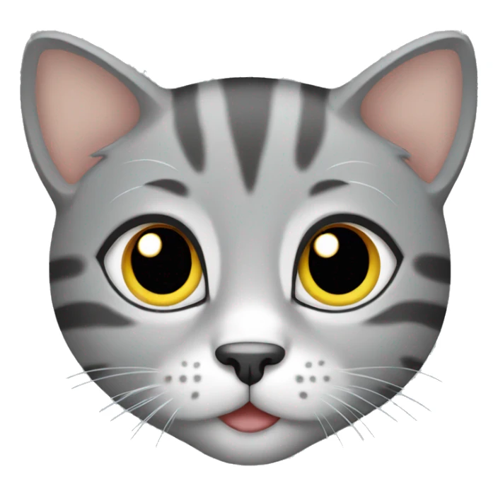 Grey tabby kitten sticker