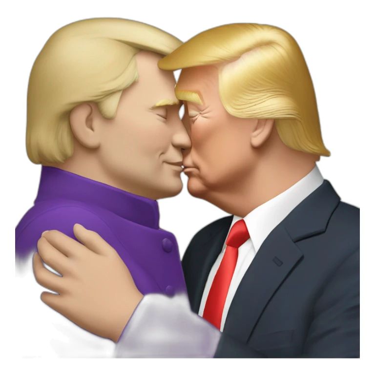 trump-and-putin-kissing,-lgbtq+ friendly, positivity, inclusiveness sticker