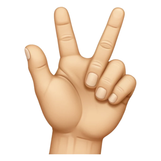 Backside of the Fist with the pointer finger knuckle up sticker