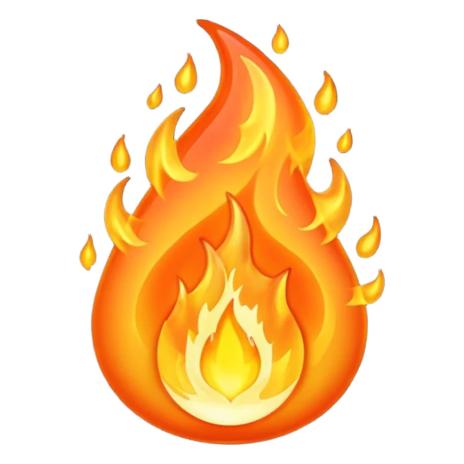 fire drop sticker