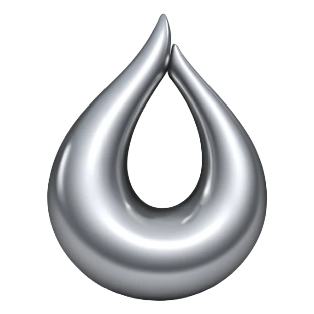 abstract parted forms, liquid silver chrome, sensual tension, erotic minimalism sticker