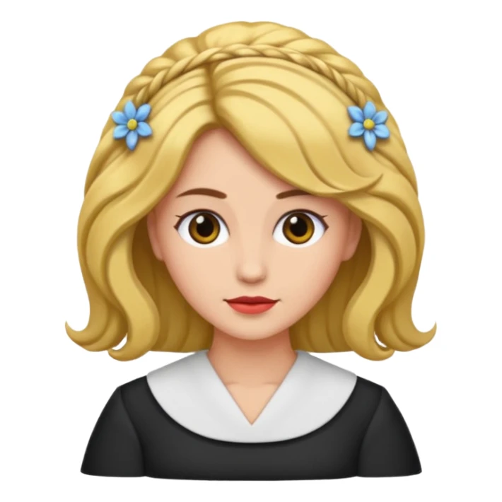 mujer con el pelo recogido para ceremonia sticker