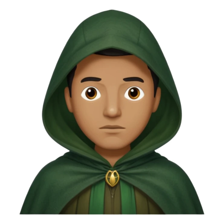 man waring dark green cloak like in the traitors tv show sticker