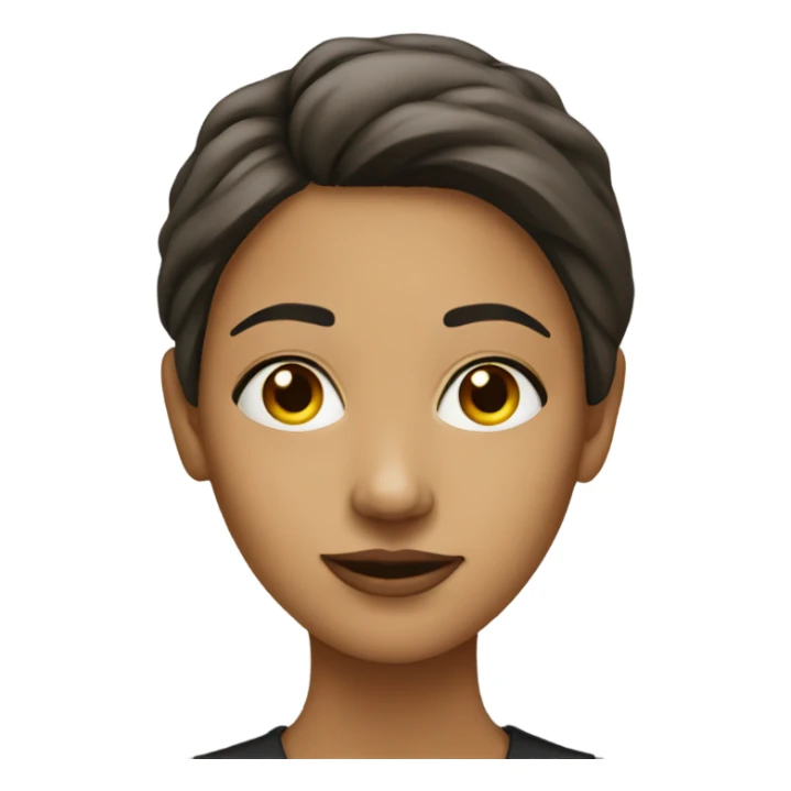 Woman with medium sized nose sticker