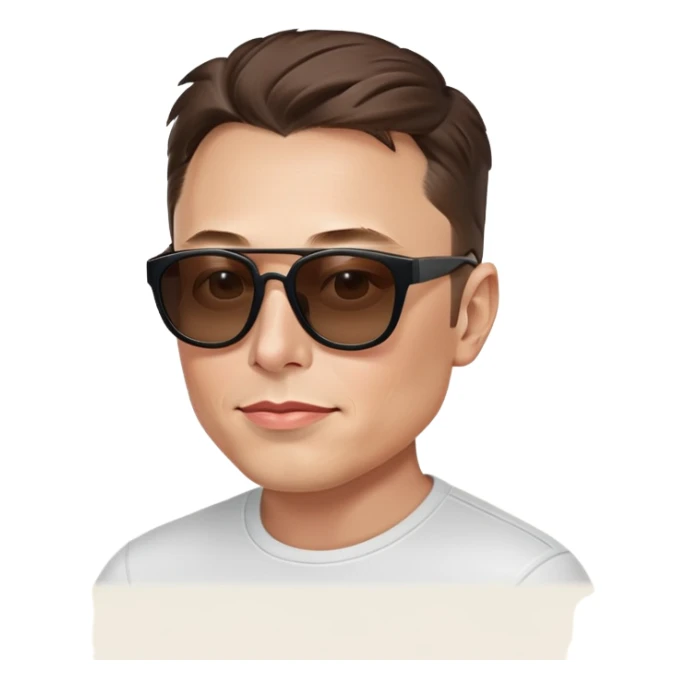Elon musk with black sunglasses sticker