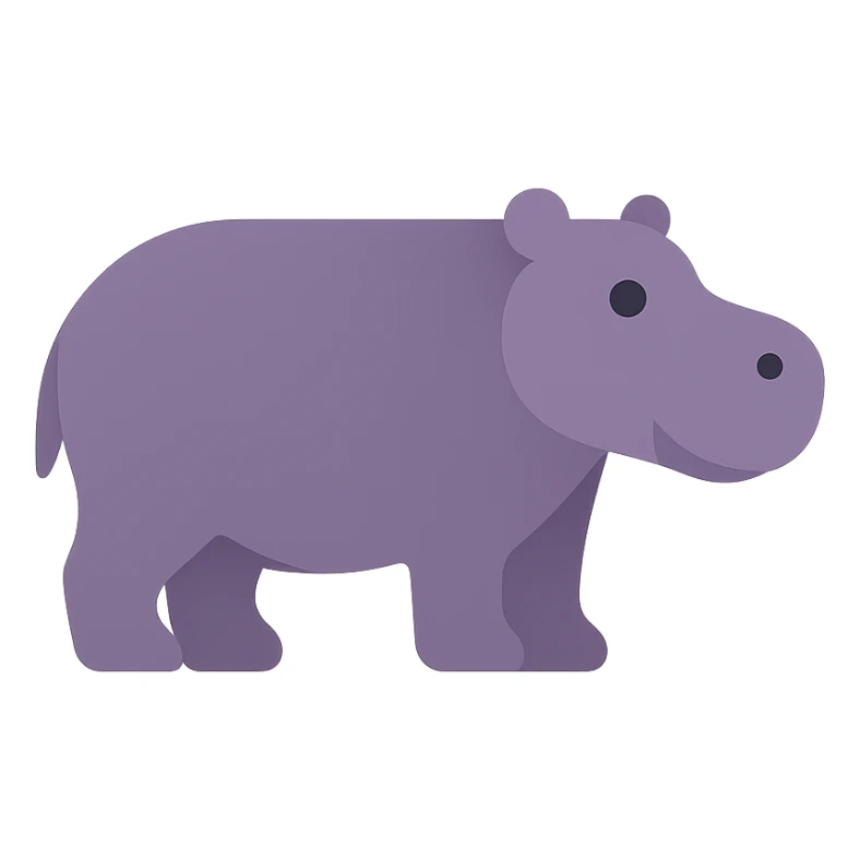 Hippopotamus sticker