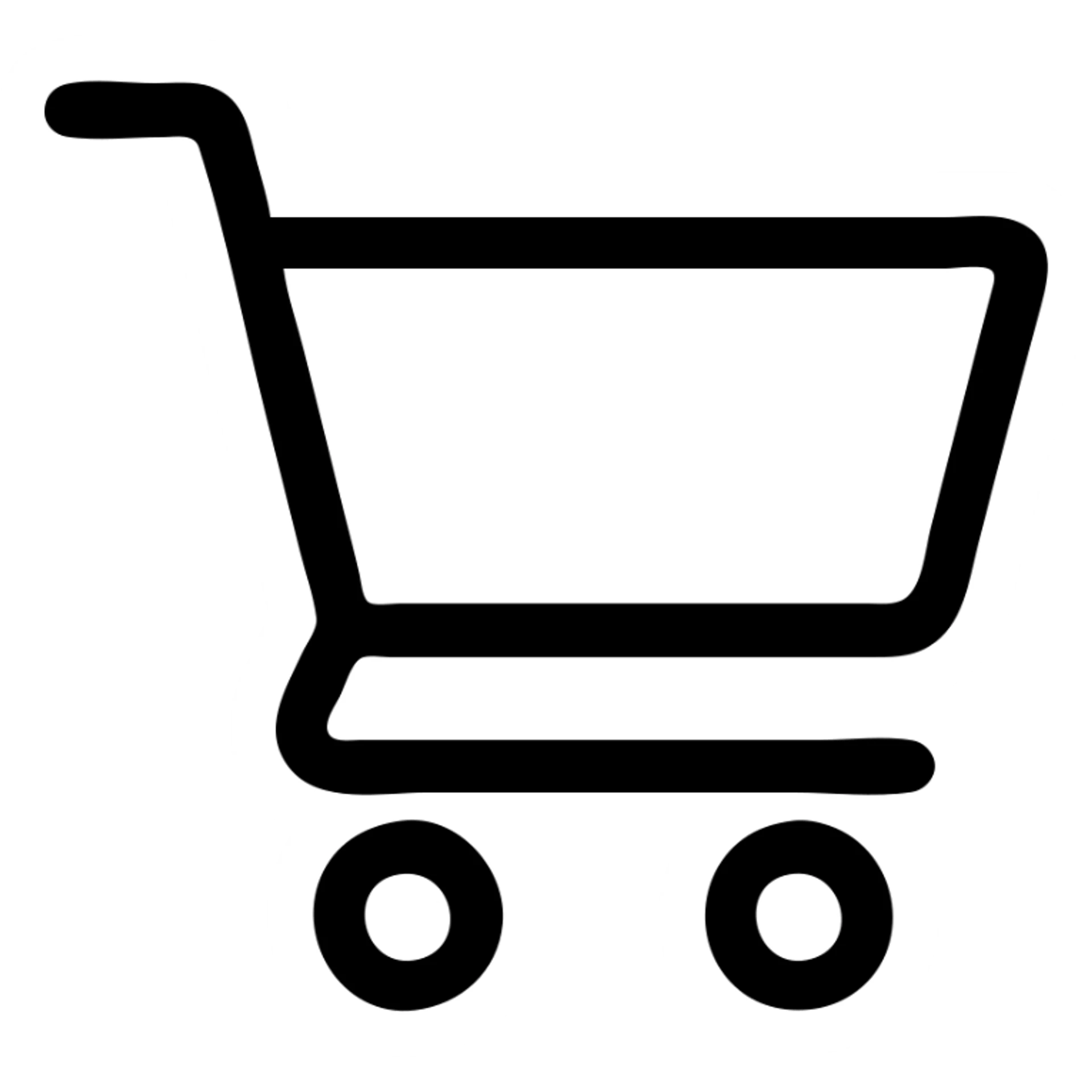 shopping cart icon, simple, clean lines, minimal, modern sticker