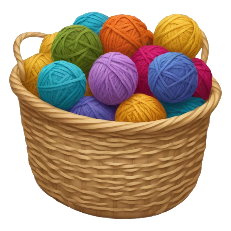 Basket full of yarn balls sticker