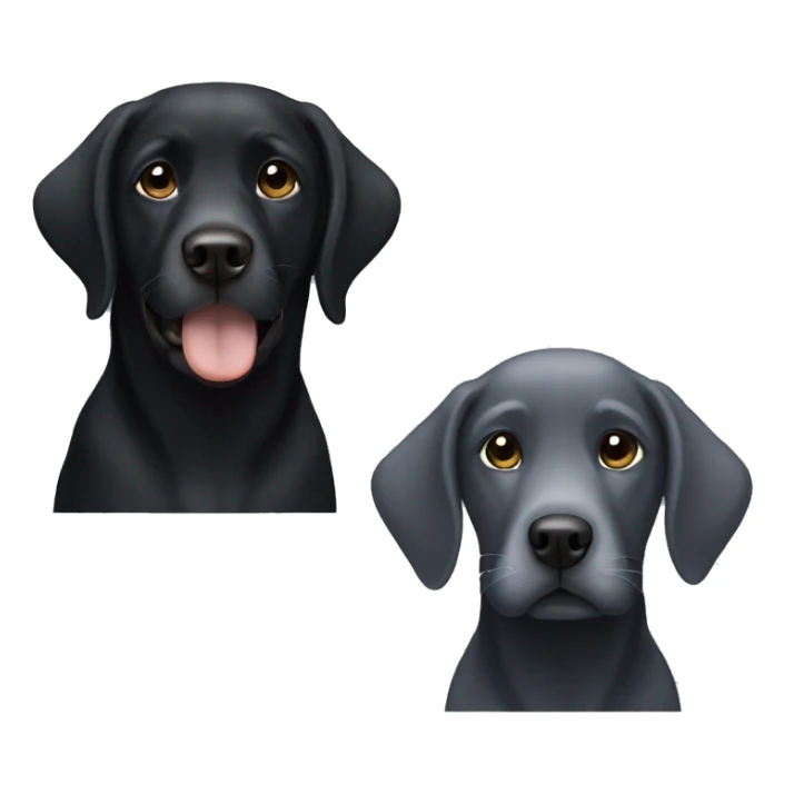 black lab with some grey hair dog sticker