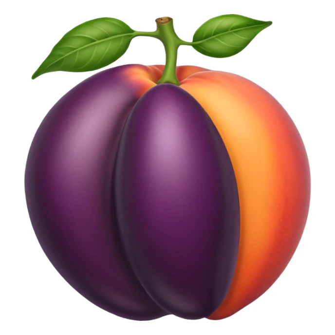 Aubergine qui frotte une pêche sticker