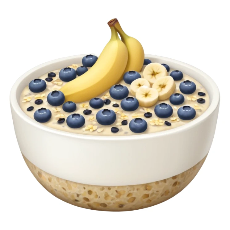 Overnight oats with banana,blueberries, honey, sky, chiaseeds sticker