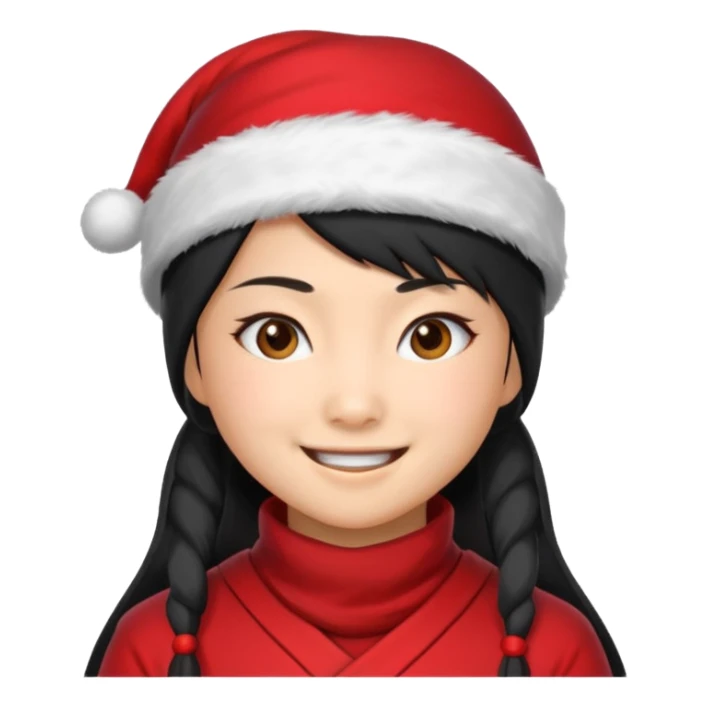 ninja Girl ,Christmas sticker