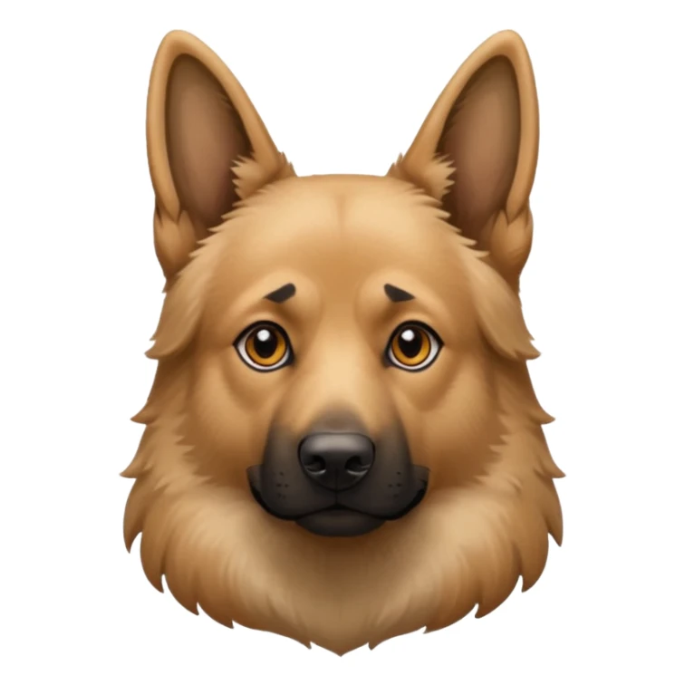 sand colored german shepard sticker