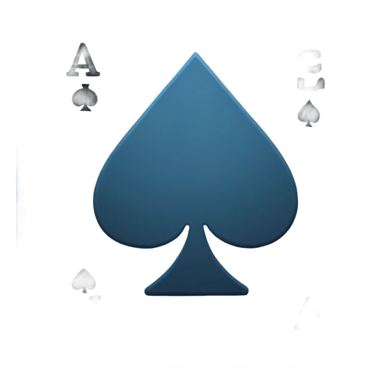 Ace of spades card in solid blue color sticker