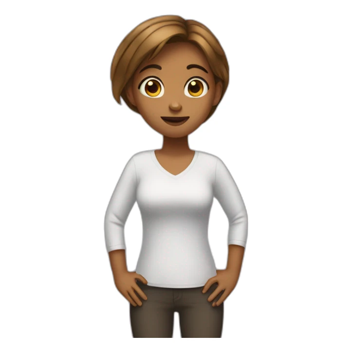 The girl shrugs her shoulders sticker