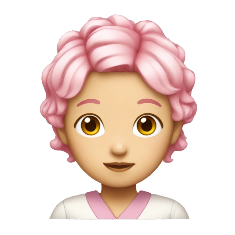 japanese girl with pink hair sticker