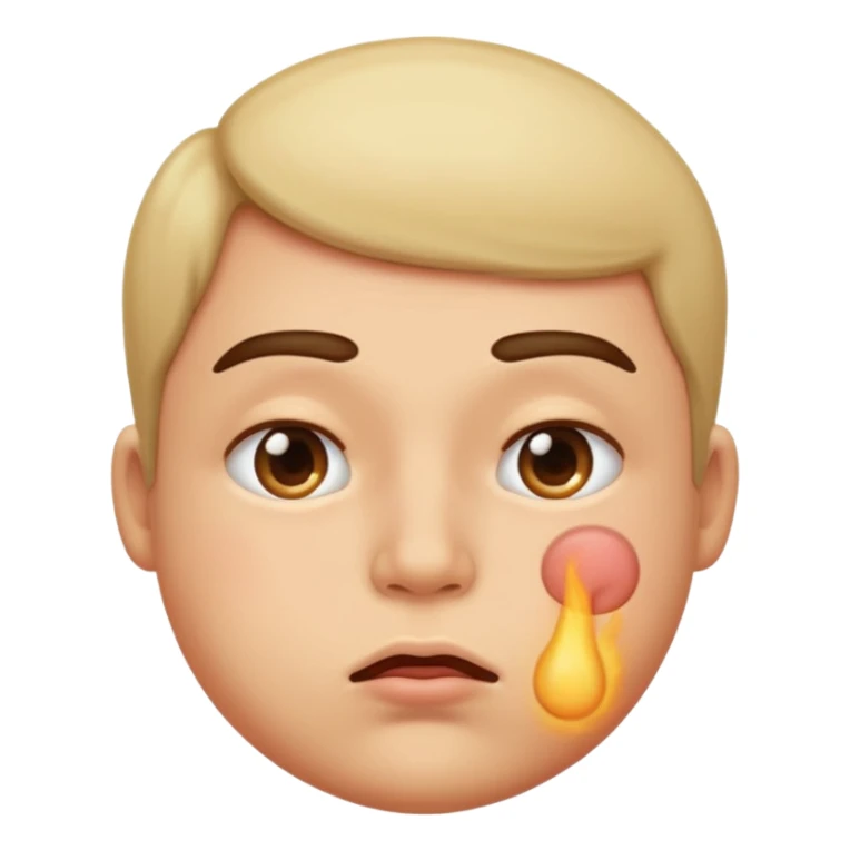 Kissy face with fart in the back  sticker