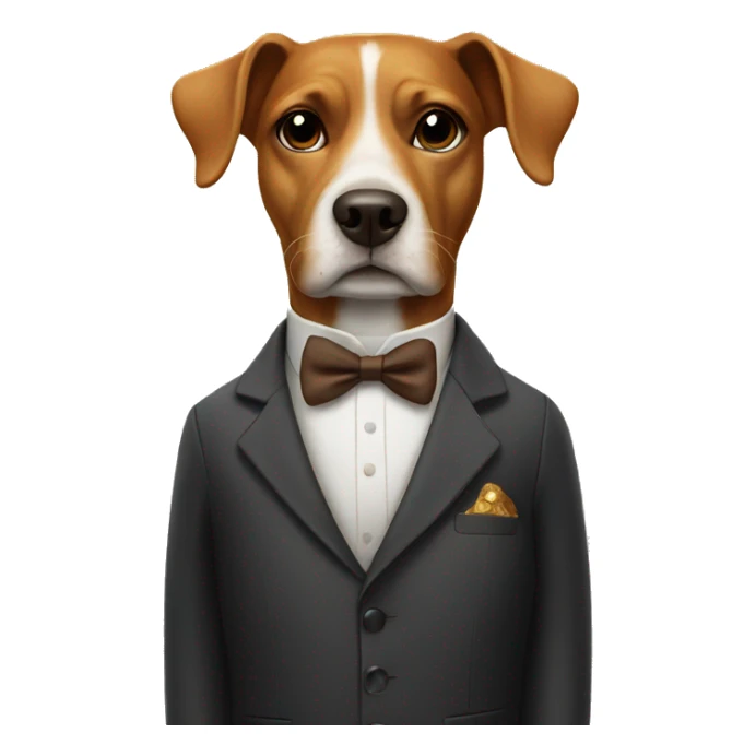 dog with suit and cigar sticker