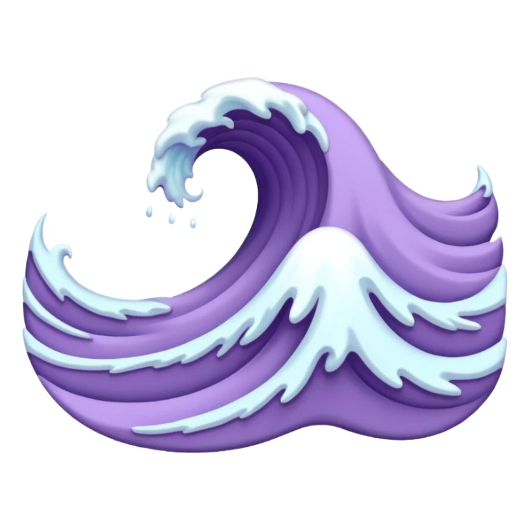 Realistic Pastel purple sea wave sticker