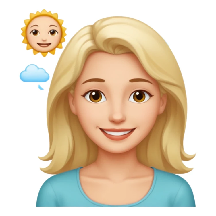 A woman happy dreaming about what her soulmate looks like sticker