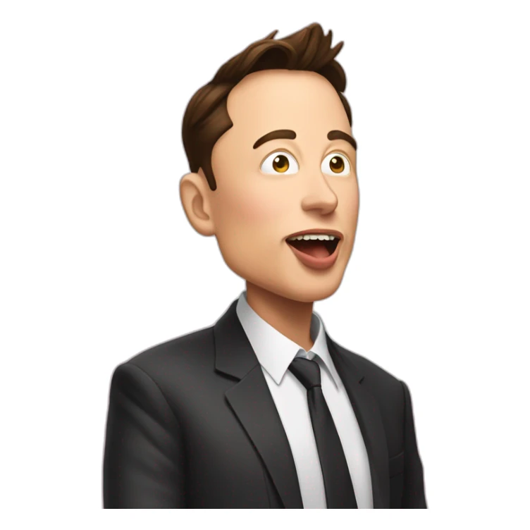 Elon musk qui mange sticker