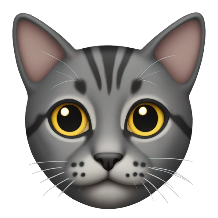 dark grey tabby cat sticker