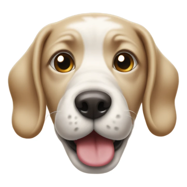 Dog with crossed eyes and tongue to one side sticker