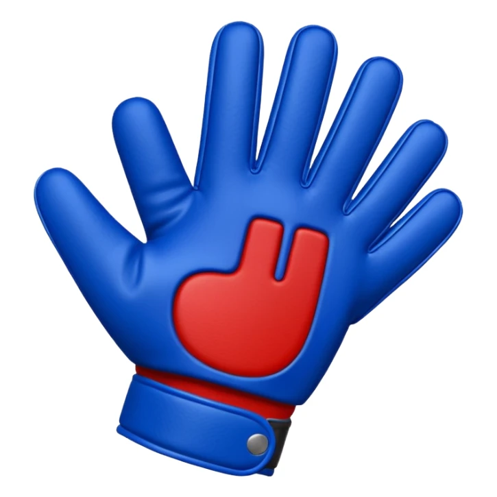  #1 glove first finger up  in blue (#00A3E0) and red (#F9423A)  sticker