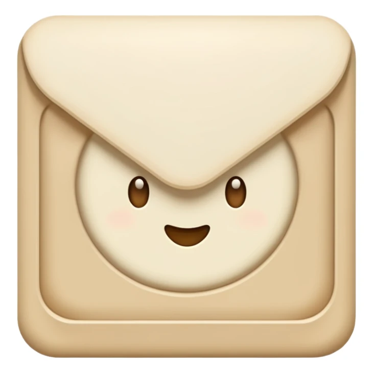 Letter color pale beige creamy sticker