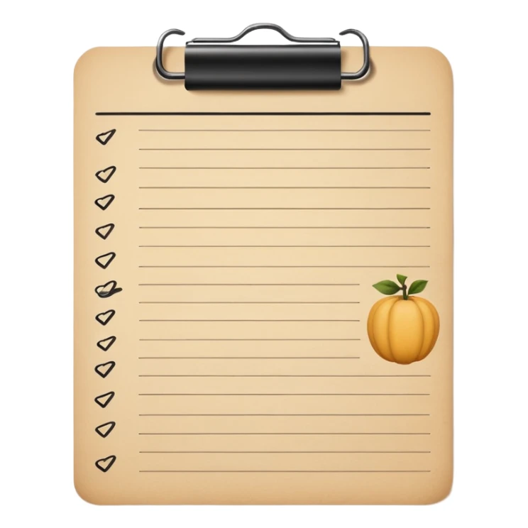 grocery list with beige tones, and black writing sticker